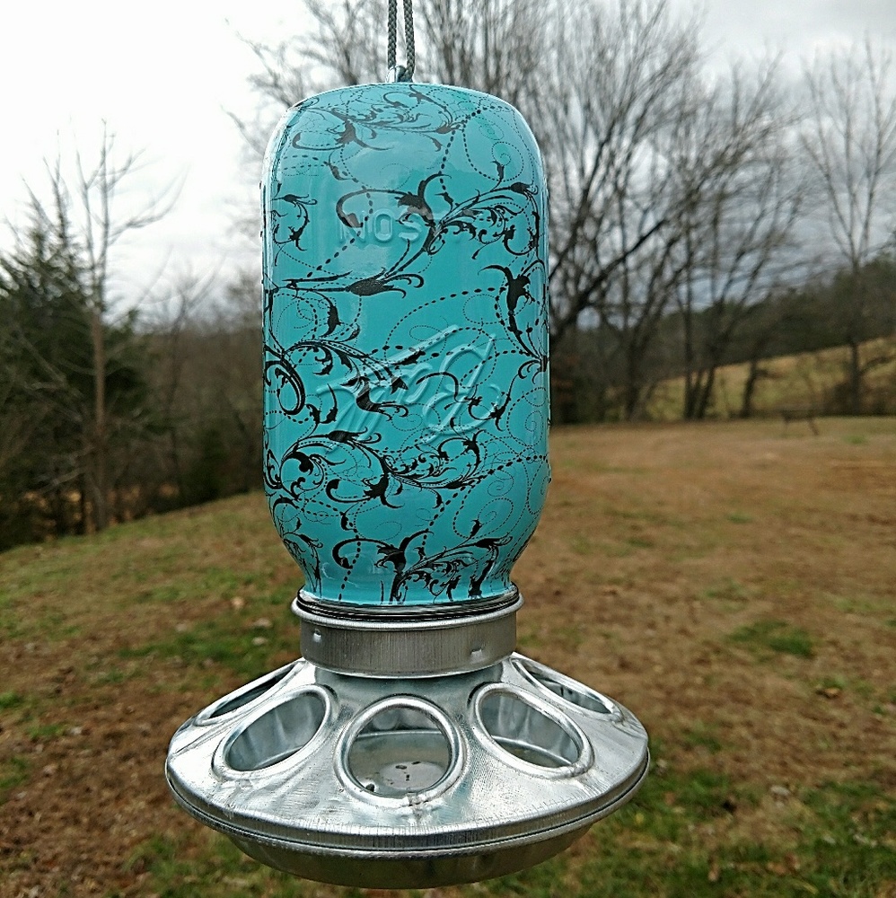 **SOLD!!! ** Mason Jar Bird Feeder